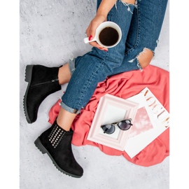 Queen Vivi Bottines Chelsea élégantes noir 1