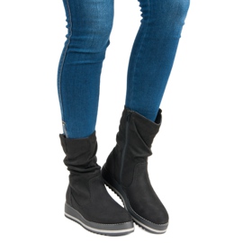 Kayla Bottines compensées noires le noir 4