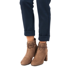 Kylie Bottines en daim marron brun 6