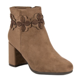 Kylie Bottines en daim marron brun 2