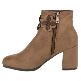 Kylie Bottines en daim marron brun 3