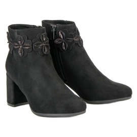 Kylie Bottes noires en daim le noir 2