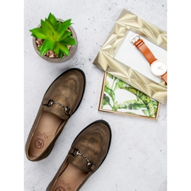 Kylie Mocassins élégants vert 2