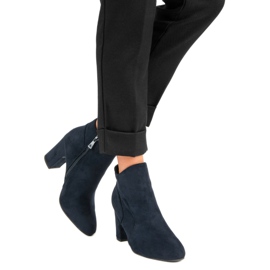 Kylie Bottines en daim élégantes bleu 2