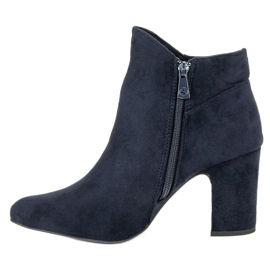 Kylie Bottines en daim élégantes bleu 4
