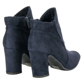 Kylie Bottines en daim élégantes bleu 5