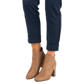 Kylie Bottines en daim élégantes brun 6