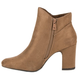 Kylie Bottines en daim élégantes brun 3
