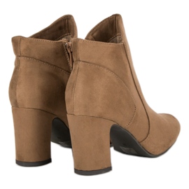 Kylie Bottines en daim élégantes brun 4