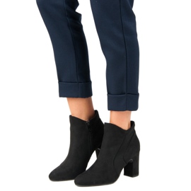 Kylie Bottines en daim élégantes le noir 3
