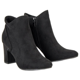Kylie Bottines en daim élégantes le noir 2