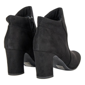 Kylie Bottines en daim élégantes le noir 1