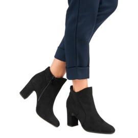 Kylie Bottines en daim élégantes le noir 4