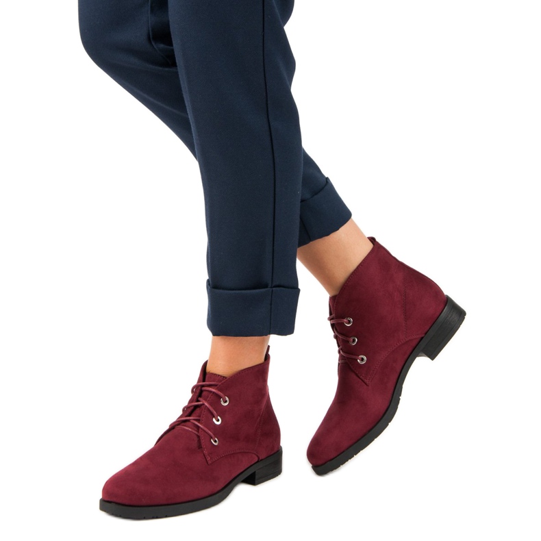 Sweet Shoes Bottines basses nouées rouge 1