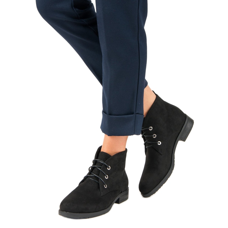 Sweet Shoes Bottines basses nouées le noir 1 Sweet Shoes Bottines basses nouées le noir 1