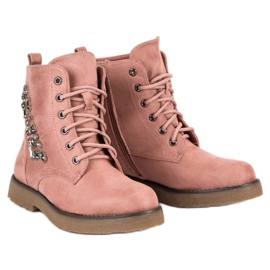Bestelle Trappeurs en suède rose 1 Bestelle Trappeurs en suède rose 1
