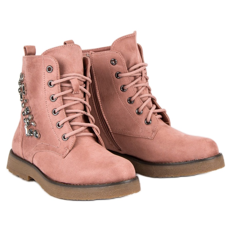 Bestelle Trappeurs en suède rose 1 Bestelle Trappeurs en suède rose 1