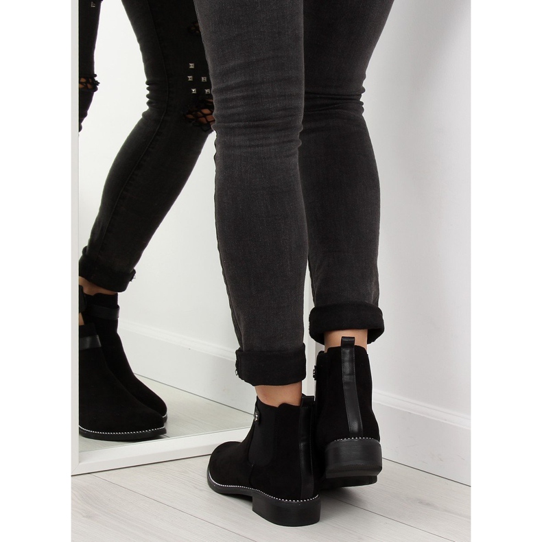 Bottines Chelsea noires pour femmes C-7203 Noir le noir 1 Bottines Chelsea noires pour femmes C-7203 Noir le noir 1