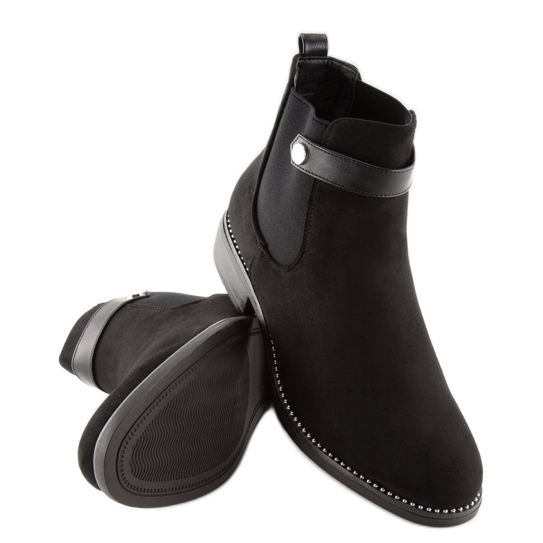Bottines Chelsea noires pour femmes C-7203 Noir 2