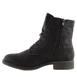 Bottines à lacets noires 6177 Noir le noir 1