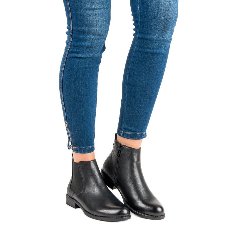 J. Star Bottines Chelsea basses le noir 1 J. Star Bottines Chelsea basses le noir 1