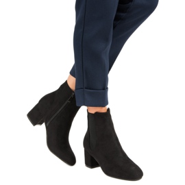Top Shoes Bottines à talons en daim le noir 3