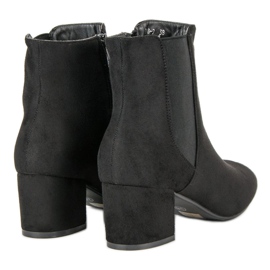Top Shoes Bottines à talons en daim le noir 6