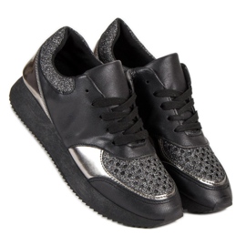 Baskets à la mode le noir 2