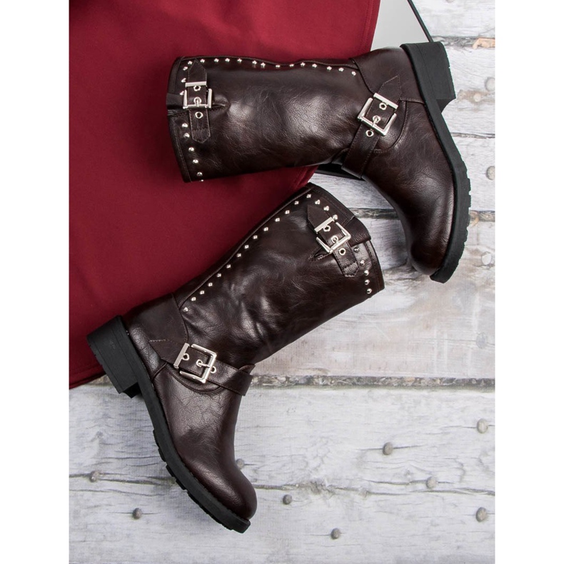 SDS Bottes de travail hautes brun 2