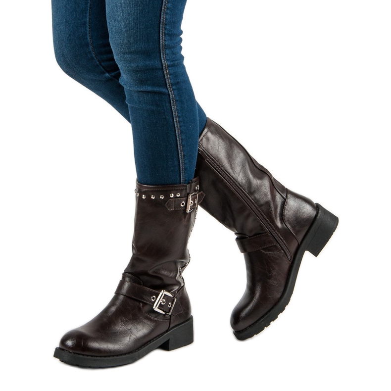 SDS Bottes de travail hautes brun 1