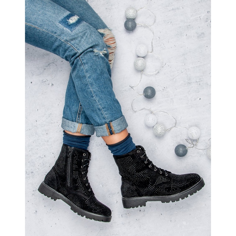 Seastar Bottes de travailleurs à la mode noir 1