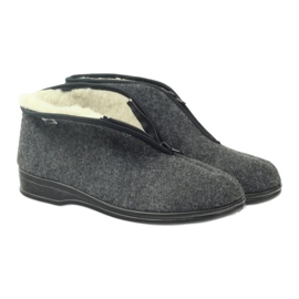 Befado chaussures pour hommes pantoufles chaudes 100M047 gris 3