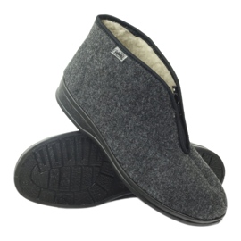 Befado chaussures pour hommes pantoufles chaudes 100M047 gris 2