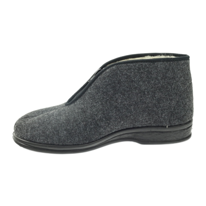 Befado chaussures pour hommes pantoufles chaudes 100M047 gris 1