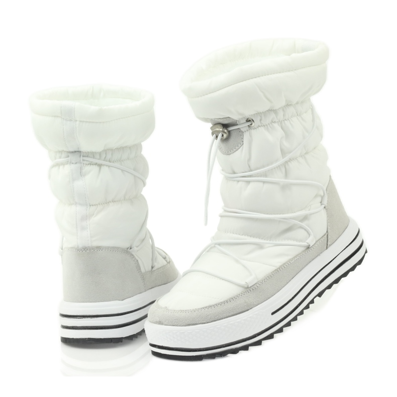 Bottes de neige sport sur fourrure DK blanche 4