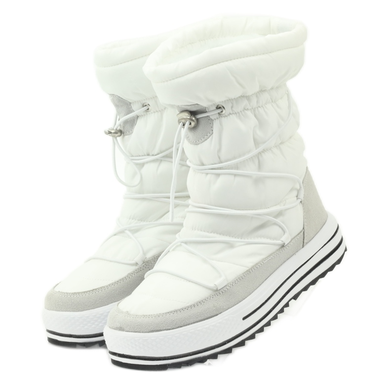 Bottes de neige sport sur fourrure DK blanche 3