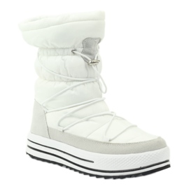 Bottes de neige sport sur fourrure DK blanche 1