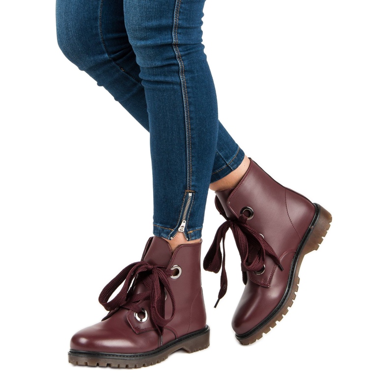 Kayla Travailleurs à lacets rouge 1 Kayla Travailleurs à lacets rouge 1