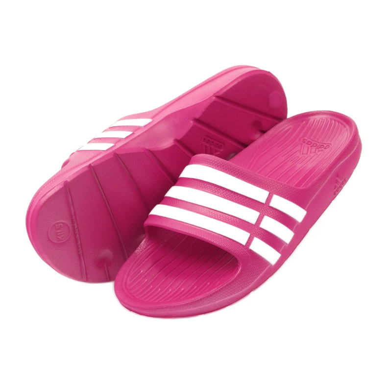 Chaussons Adidas Duramo Slide K Jr G06797 blanche rose 4