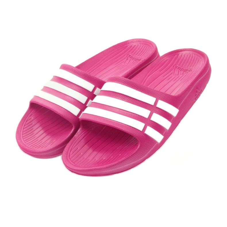 Chaussons Adidas Duramo Slide K Jr G06797 blanche rose 3