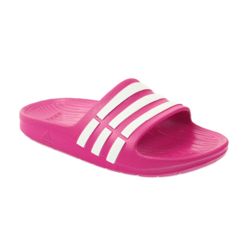 Chaussons Adidas Duramo Slide K Jr G06797 blanche rose 1