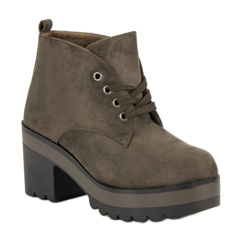 Bottes légères à talons hauts vert 1