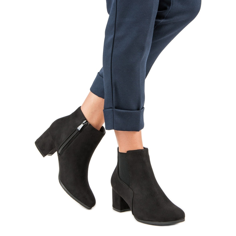 Nio Nio Bottines Chelsea en daim noir 1