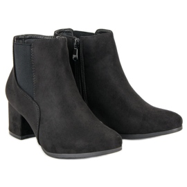 Nio Nio Bottines Chelsea en daim noir le noir 5