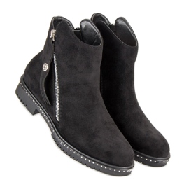 Queentina Bottes d'automne confortables noir 1