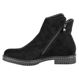 Queentina Bottes d'automne confortables le noir 3
