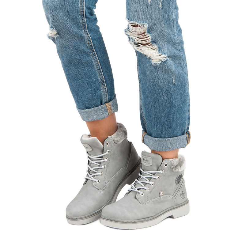 American Club Trappeurs américains chaleureux gris 1