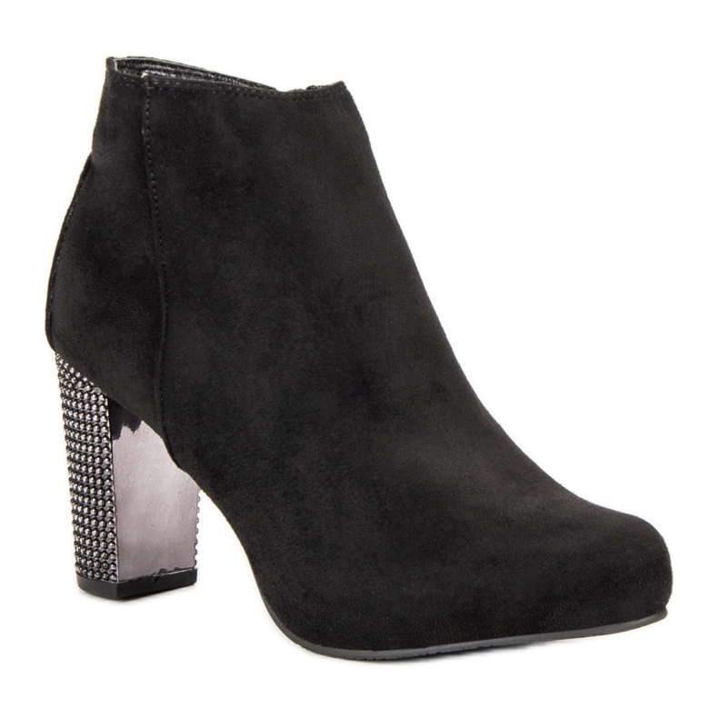 Bottes élégantes sur un poteau le noir 2