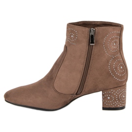 Bottes en daim élégantes brun 3