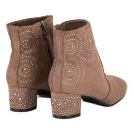 Bottes en daim élégantes brun 4